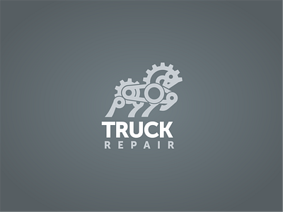 Truck service station logo