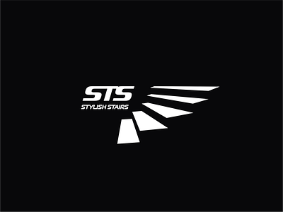 Stylish stairs logo.