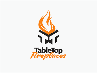 Logo for a shop of table fireplaces