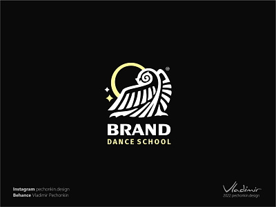 Dancing owl logo brand branding design logo logotype temperament vector