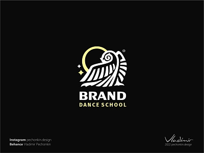 Dancing owl logo brand branding design logo logotype temperament vector