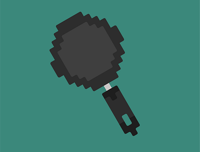 pixel frying pan 1 frying pan graphic illustration illustrator pixel pixel art vector