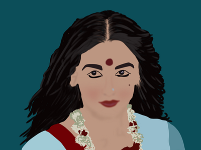 Creative Digital Art-Gangubai Kathiyawadi(Alia bhatt) digital art digital painting illustration