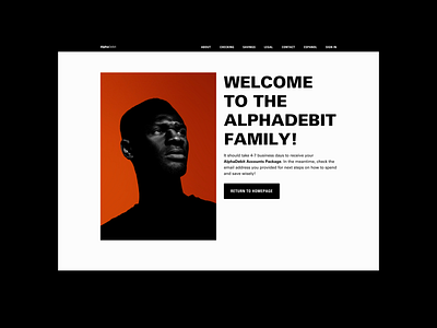 AlphaDebit (Celebration) congratulations fintech form design forms thank you ui
