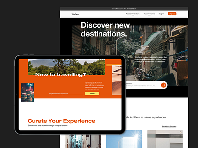 Wayfarer (Desktop & Tablet) branding e commerce travel ui web design website