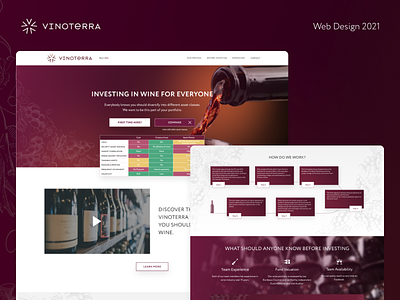 Vinoterra – WebPage Design business design minimal minimalistic social vine vines web webdesign