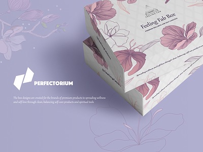 Gift box branding design illustration