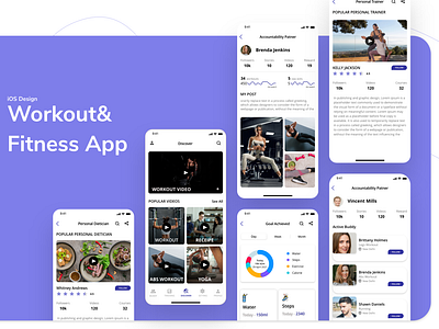 Fitness Workout App app design typography ux