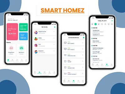 Smart_Homez_UI_Design app design graphic design logo smart ui ux