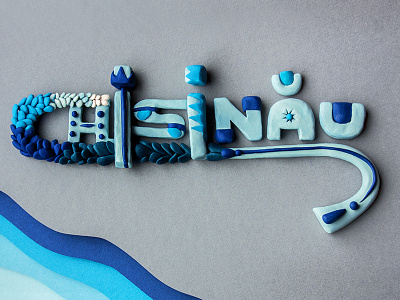 Name of the city Chisinau made from plasticine chisinau modeling plasticine postcard