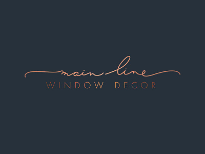 Main Line Window Decor brand lettering logo logo design mainline philly