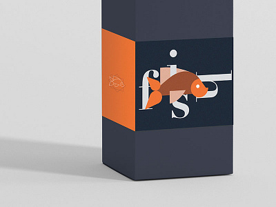 fish packaging fish geometric packaging type typography vector