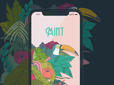 Mint app illustration ios mint tropical