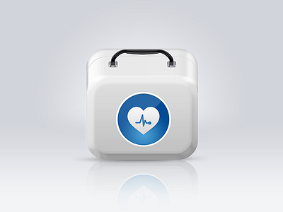 Medicine Icon app blue health heart icon ios iphone medicine white