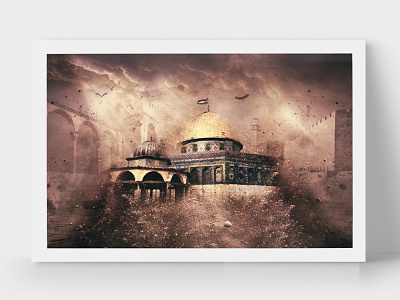 Jerusalem - The Holy City aqsa art design digital art gaza graphic design illustration jerusalem palestine quds الأرض المقدسة القدس المسجد الأقصى غزة فلسطين