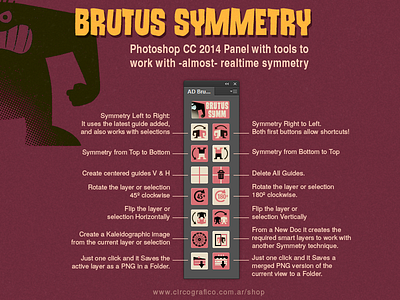 Brutus Symmetry PhotoShop CC+ Panel