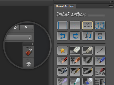 Dukal Artbox PS CS6 Panel Preview dukal illustration illustrators panel photoshop tools