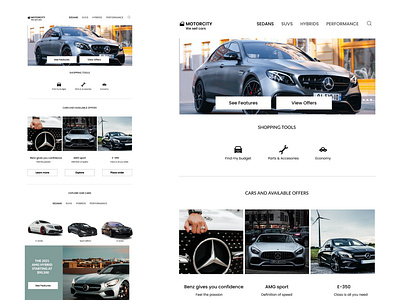 Website design for a car dealership (Motorcity)