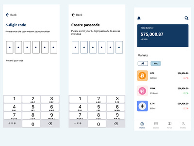 Crypto wallet app design @design branding design illustration logo typography ui ux vector web