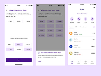 Crypto Wallet App Design @design design typography ui ux