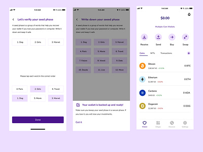 Crypto Wallet App Design