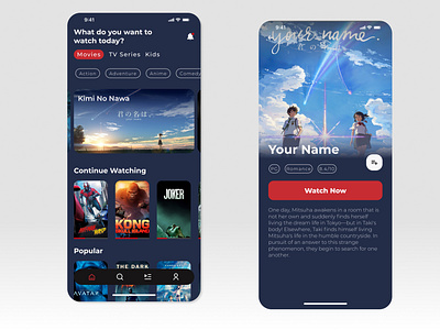 Movie Streaming UI Concept