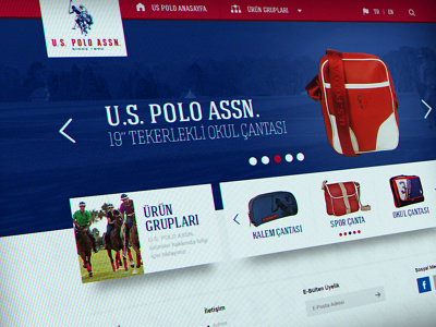 U.S. Polo Product Site art design interface responsive shopping still life ui ux website