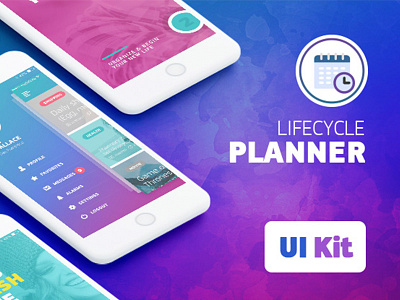 LifeCycle iOS UI Kit app art direction casestudy lifestyle mobile organizer planner ui ux
