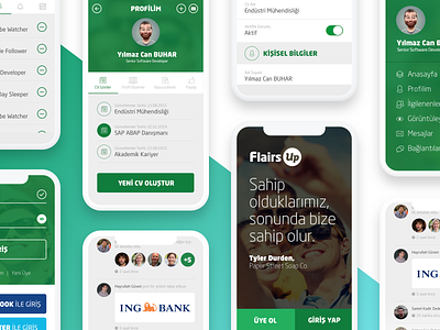 FlairsUp app ios mobile app recruit ui ux
