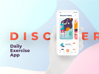 Discover Daily Exercise Mobile App free psd freebie interface iphone mockup mobile app mockup mockup psd ui ux