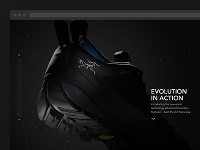 Arc'teryx Footwear interactive ui ux website