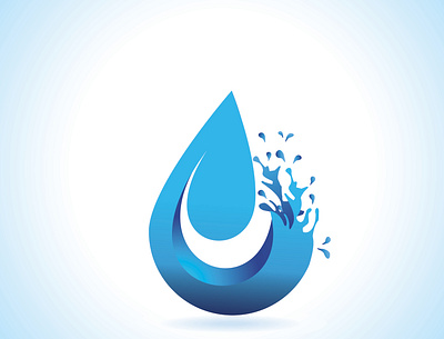 Water Drop Logo branding drop logo graphic design icon logo design vector vector logo water drop logo water logo
