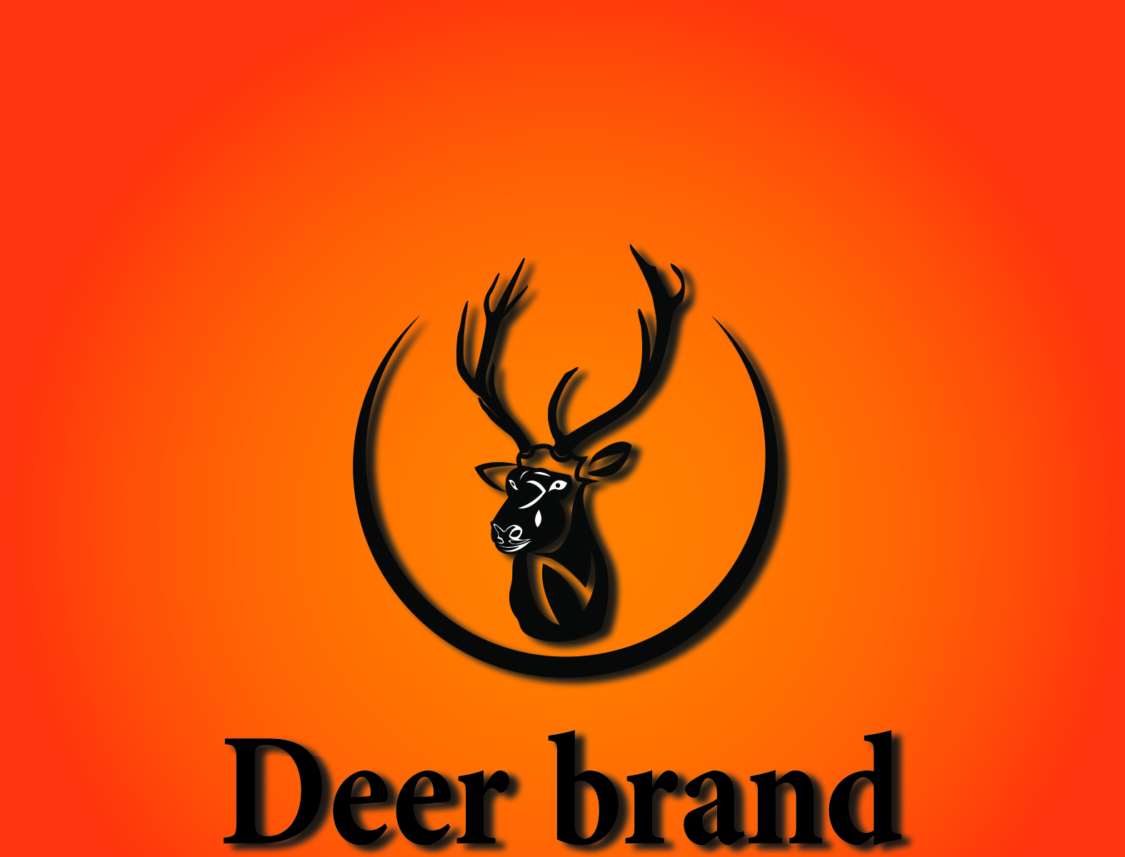 deer head logo orange