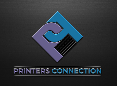 Designed logo for business named (Printers Connection) design graphic design icon illustration logo logo design typo logo typography