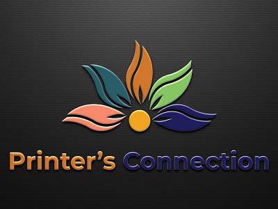 2nd concept for printers connection logo design graphic design icon illustration logo logo design typo logo typography ui vector