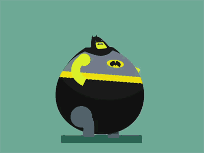 Fatman Jumps animated batman character design fat fatman flat gif jump motion graphics
