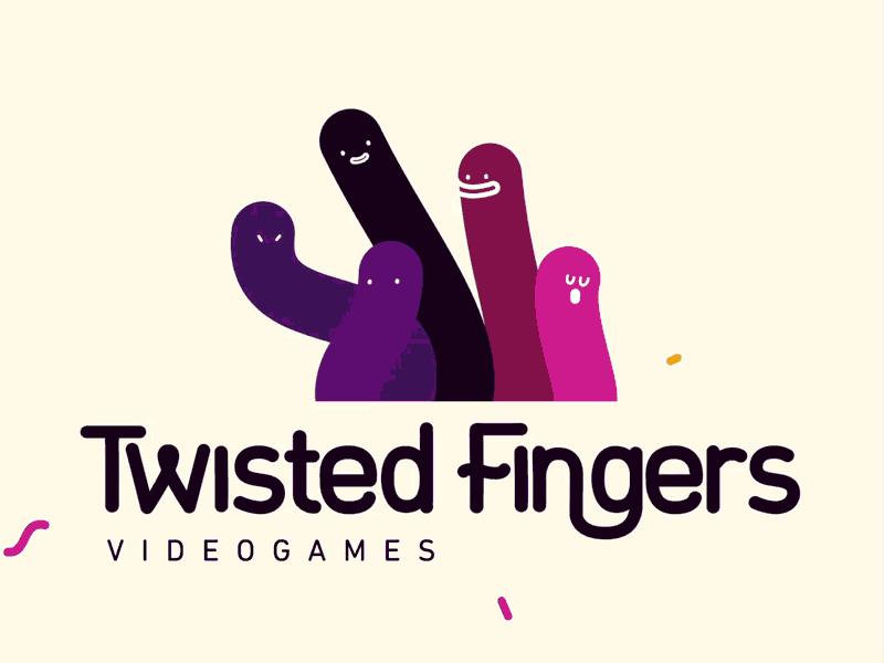 Logo Twisted Fingers Games animation barcelona berlin design fingers game games illustration studio team twisted