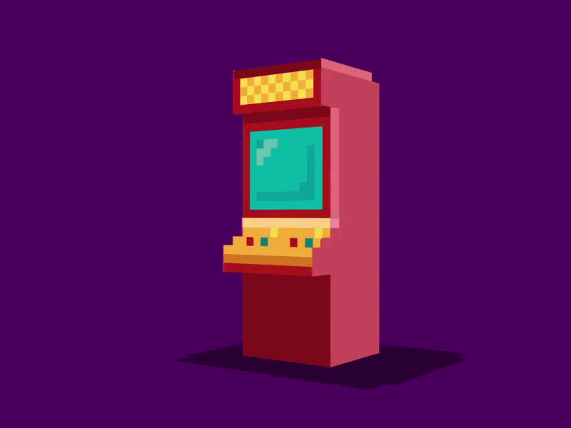 Arcade Machine Pixel 3D 3d arcade game machine object pixel texture