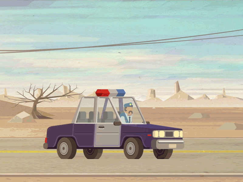 Polizei animation desert game illustration police polizei western