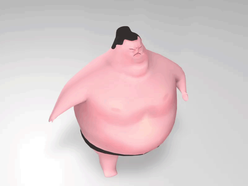 Running 3D sumo - Game Character 3d animated animation character design game gamedev sumo