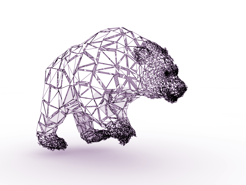 3D BEAR - RUNNING CYCLE 3d 3d animation 3d art 3d artist animal animated animation bear character cinema4d design illustration motion motion design particles triangles