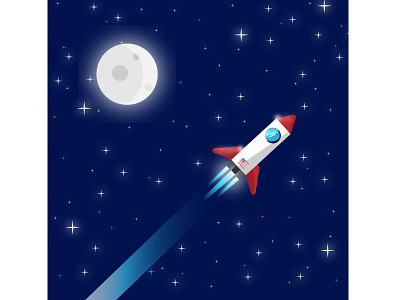 Rocket illustration vector