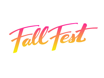 Fall Fest Lettering branding layout lettering print vector