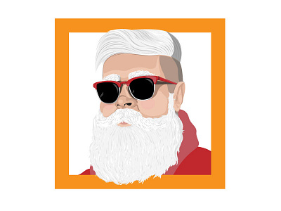Christmas in July beard christmas color event illustration illustrator pen tool santa square sunglasses vector
