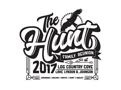 Hunt Family Shirt apparel custom layout one color shirt type