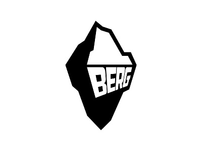 Berg Stamp black and white golf illustration stamp type typography