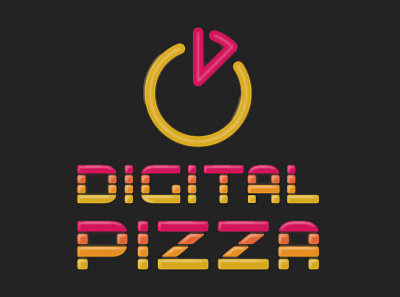 Digital Pizza design logo