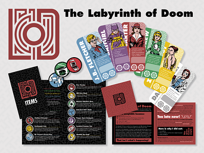 Labyrinth design game illustration logo vector