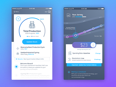 iOS Progress Tracking app design ios ui ux