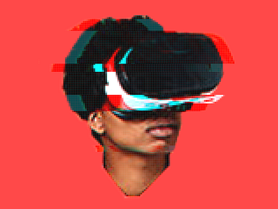 Life Is Weird glitch head illustration low poly photoshop pixel pixel art